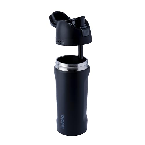 Owala FreeSip Kids Stainless Steel Water Bottle 16 oz Very, Very Dark - color: Very, Very Dark, size: 16 Ounces