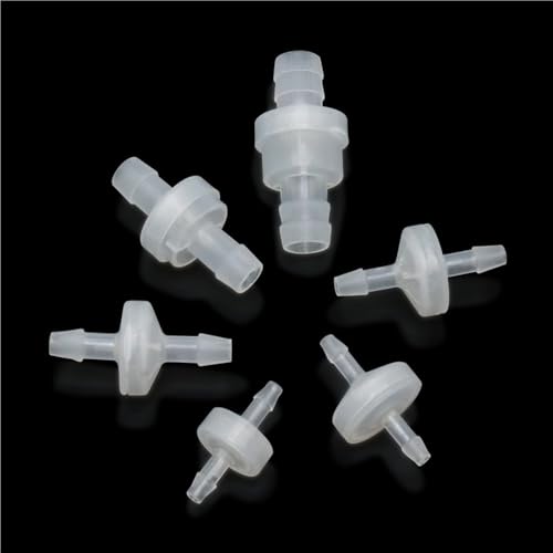 Plastic Check Valve, One-Way Valve for Soft Tubing, Backflow Preventer, Multiple Varieties(4mm Black)