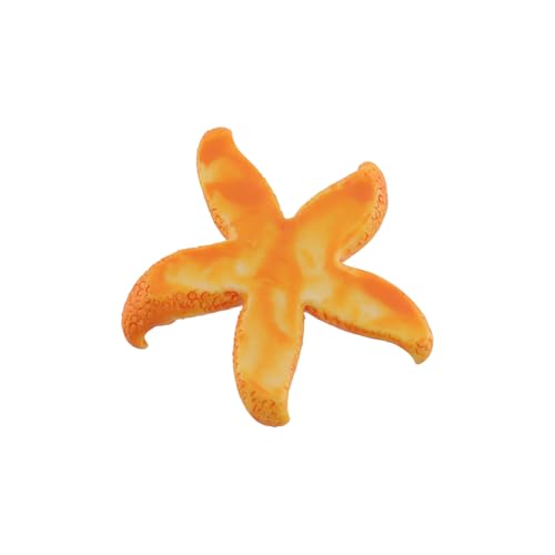 Polyresin Artificial Mini Starfish Decoration 1.7"x1.8" for Fish Tank Aquarium Landscape Decoration-2 pcs(Orange)