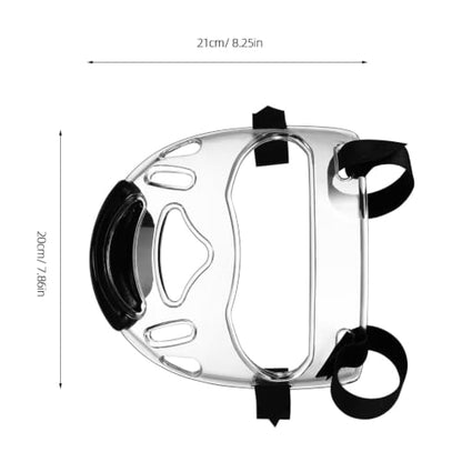 Angoily Taekwondo Mask, Clear Kickboxing Sparring Headgear, Breathable Martial Arts Face Protection - color: 3pcs