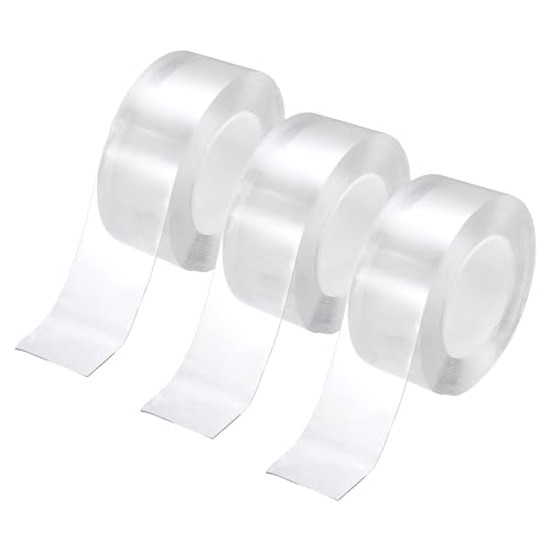 PATIKIL Clear Edge Protector Strip, 3 Roll 1.2 in x 16.4 ft Table Edge Protector Self Adhesive Cabinet Soft Corner Guard for Furniture Countertop Kitchen Wall Window