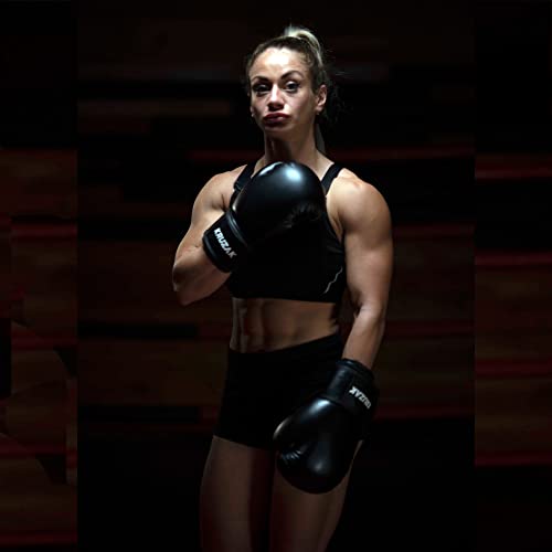 Kruzak Boxing Gloves for Men & Women, Sparring & Kickboxing Gloves, Muay Thai & MMA Gloves, 8-16 oz - color: Black, size: 12 oz