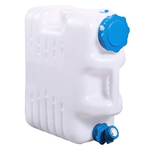 5 Gallon/18.5L Water Container with Spigot, Portable BPA Free Water Jug, Multifunction Water Tank for Camping Outdoor Hiking Picnic Supplies, Emergency Stroage - size: 5 gal