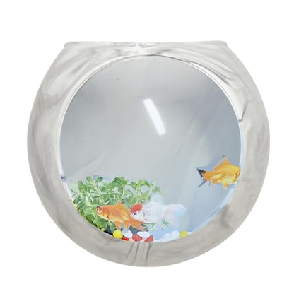 Transparent Wall Flower Pot | Strong Adhesive Silicone Vase Wall Plant Pot,Fish Tank Mount, Clear Terrarium Air Plant Holder Propagation Station for Hydroponics Plants - color: Ice Grey
