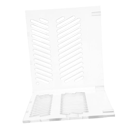 LIOOBO Aquarium Sand Guard Fish Tank Isolation Grid Plate Acrylic Divider for Corner Tanks