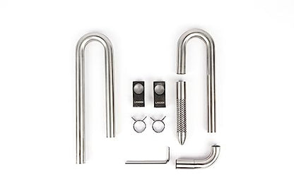 304 Stainless Steel Lily Pipes with Clamps for Rimless Glass Aquarium, Inflow and Outflow Set (Pipe Diameter 12mm)… - size: ID/OD=10/12mm