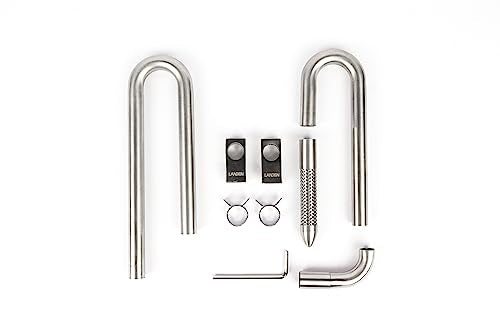 304 Stainless Steel Lily Pipes with Clamps for Rimless Glass Aquarium, Inflow and Outflow Set (Pipe Diameter 12mm)… - size: ID/OD=10/12mm