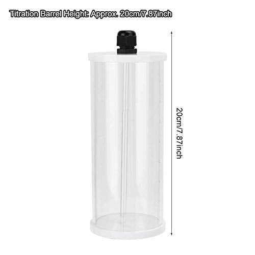 Dosing Container, 0.8L Acrylic Titration Bucket with Scale Transparent Tube and Ca Mg KH Labels for Aquarium Additives and Dosing Pump Systems