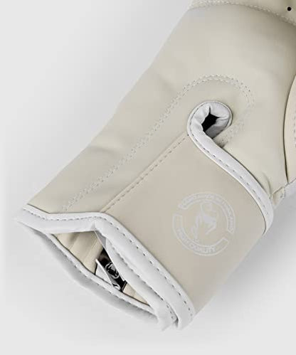 Venum Elite Boxing Gloves - color: White/Ivory, size: 12-Ounce