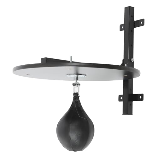 Heavy Duty Speed Bag Platform Kit, Adjustable Height Wall Mount Boxing Speed Ball with 360° Rotatable Swivel, Professional Punching Reaction Training Equipment for Home Gym Workout and MMA Fitness