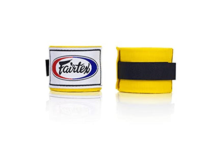 Fairtex HW2 Elastic Cotton Handwraps, 120' and 180" Full Length Hand Wraps-Many Colors - color: Yellow, size: 180"