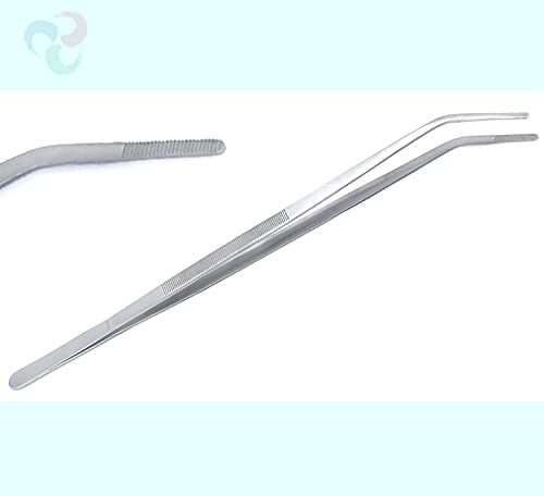 18.6" Long Stainless Steel Curved Tweezer for Fish Tank Plants