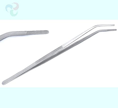18.6" Long Stainless Steel Curved Tweezer for Fish Tank Plants