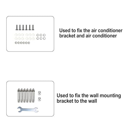 Stainless Steel Mounting Bracket for 9000-36000BTU Condenser Ductless Mini Split Air Conditioner Heat Pump Systems (Triangular)