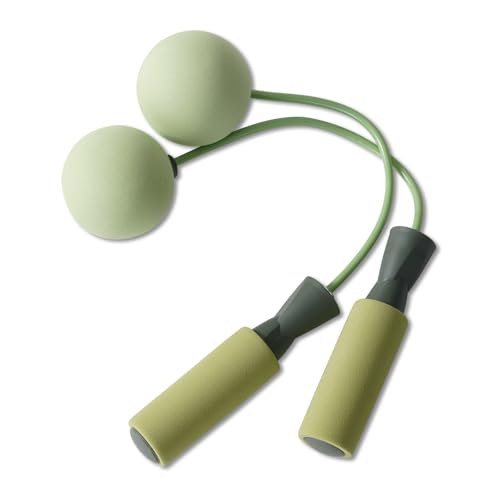 skipping rope,cordless skipping rope fitness training bodyshaping | Non-tangling, comfortable handle, built-in high-speed bearing, fast rotation,no injury, suitable for everyone - color: light green