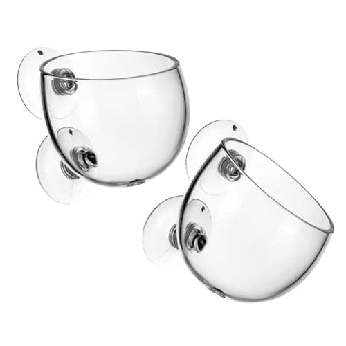 Plant Pot Aquarium Decor Aquatic Plant Cup with 2 Suction Cup for Fish Tank Aquarium Aquascape(2 Pack)