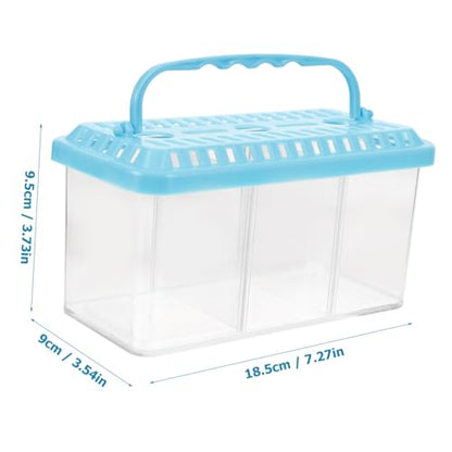 VOSAREA Transparent Fish Breeding Box with Compartment Dividers Fish Isolation Tank for Betta Shrimp Easy to Clean Portable Design Safe Material Increases Survival Rate