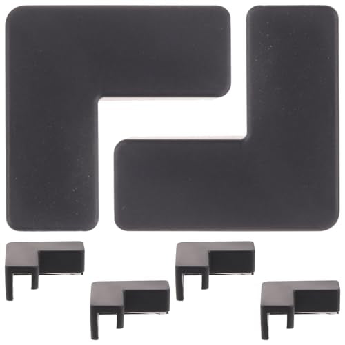IMIKEYA 6pcs Silicone Corner Guards Safety Bumpers for Fish Tank and Pet Carrier Edges Medium Size Black Protective Edge Covers for Aquarium and Babyproofing