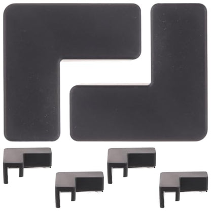 6pcs Silicone Fish Tank Corner Protectors, Soft Right-Angle Bumpers for Aquarium and Pet Carrier, Black Medium Size Safety Guards for Desk and Furniture Edge Proofing