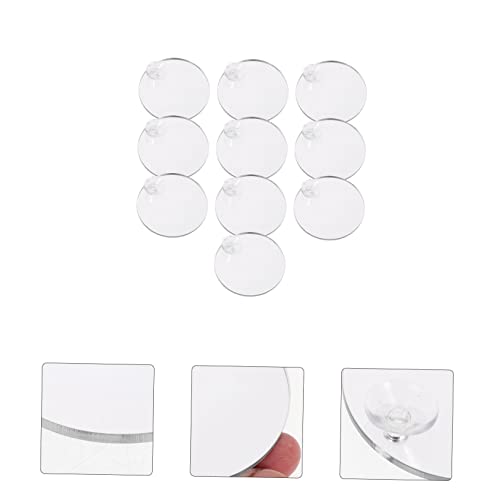 HANABASS 10pcs Cup Betta Tank Mirrors for Fish Training Double-Sided Mirrors for Betta Fish Decorative Tank Accessories Easy to Attach