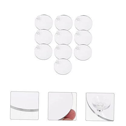 HANABASS 10pcs Cup Betta Tank Mirrors for Fish Training Double-Sided Mirrors for Betta Fish Decorative Tank Accessories Easy to Attach