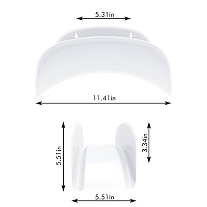 Gardzen 2-Pack Heavy Duty Hose Hanger Wall Mount, Metal Hose Holder, Hook, Rack, Support for Outside, White - size: 2 Pack