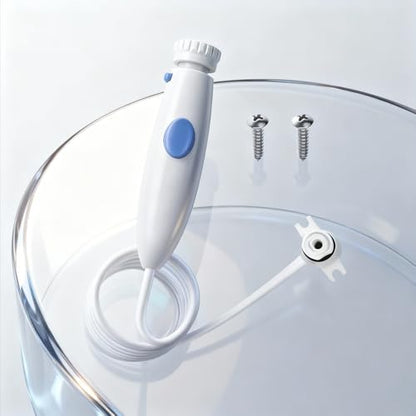 Replacement Handle Hose Parts Waterpik Replacement Parts Compatible with Waterpik water flosser WP-100 WP-300 WP-660 WP-662 WP-670 WP-672 WP-900 Oral Hygiene repair kit Accessories (White) - color: White