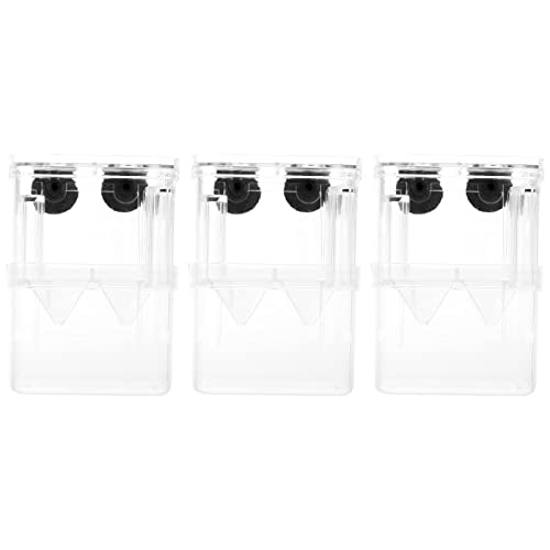 3pcs Juvenile Hatching Box Fish Tank Accessory Juvenile Fish Breeding Case Hatchery for Fish Tank Hatching Incubator Tank Hatchery Incubator Fish Container