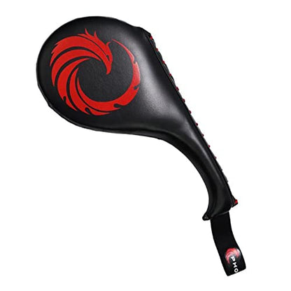 Impact Single Floppy Paddle, High Density Foam & Leather Shock Absorbing Training Equipment, Leather Target Paddle for Mixed Martial Arts, Great for Kicking and Spinning Techniques