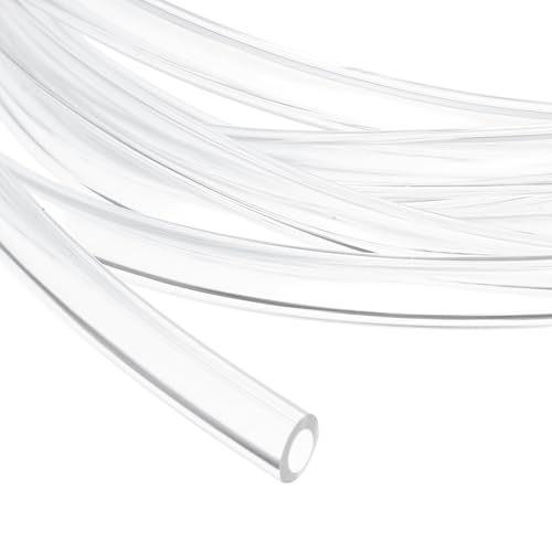 uxcell 1/4 Inch Clear PVC Tubing, 6mm ID x 9mm OD - 15ft PVC Tube Lightweight Vinyl Hose, Transparent Flexible Plastic Water Tubing for Air Oil Water Transfer Aquarium Irrigation - size: 6mm ID x 9mm OD