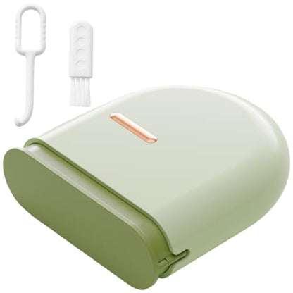 Retainer Case with Vent Holes, Pull-out Slim Denture baths | Compatible with Invisalign, Mouth Guard Set, Fashion Orthodontic Retainer Case with Retainer Removal Tool and Brush - color: Green