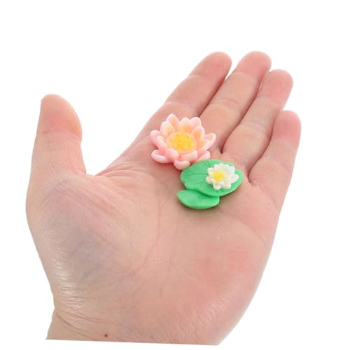 Abaodam 1set Lotus Resin Miniature Fish Tank Decorations of Floating Ornaments for Aquariums Bonsai Displays and Miniature Gardens and Easy to Clean