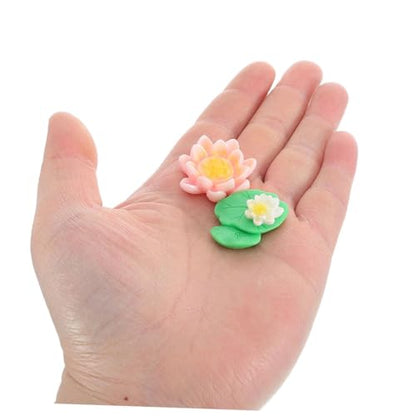 Abaodam 1set Lotus Resin Miniature Fish Tank Decorations of Floating Ornaments for Aquariums Bonsai Displays and Miniature Gardens and Easy to Clean