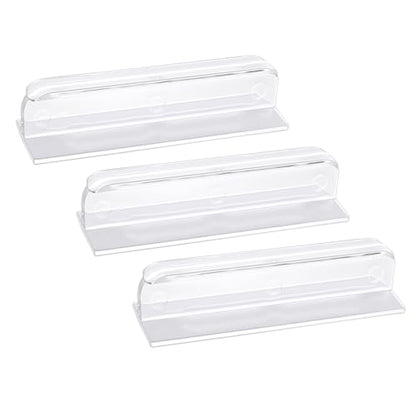LikeLion 3 Pack Glass Canopy Handles, Fits Aquarium Masters, Deep Blue Professional, Aqueon, and Marineland Glass Canopies, Clear Plastic, Without Adhesive Backing