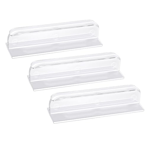 LikeLion 3 Pack Glass Canopy Handles, Fits Aquarium Masters, Deep Blue Professional, Aqueon, and Marineland Glass Canopies, Clear Plastic, Without Adhesive Backing
