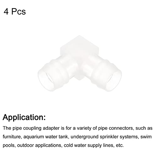 uxcell 5/8" 90 Degree Elbow Hose Barb, 4pcs L-Shaped Aquarium Air Valve Connector Tubing for Fish Tank Pond Air Line - size: 5/8"