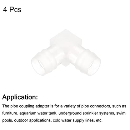 uxcell 5/8" 90 Degree Elbow Hose Barb, 4pcs L-Shaped Aquarium Air Valve Connector Tubing for Fish Tank Pond Air Line - size: 5/8"