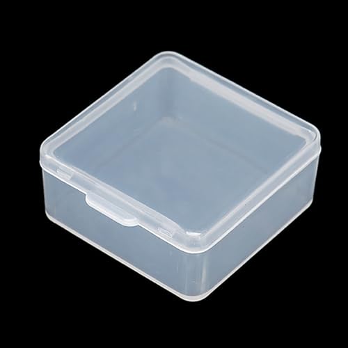 12 Pack Plastic Storage Cases with Lid, 1.5 x 1.5 x 0.71 Inch,Square Empty Clear Plastic Storage Containers for Small Items, Jewelry, Earrings, Necklace, Rings, Cosmetics, Threads, Beads, Crafts etc. - size: 1.5 x 1.5 x 0.71 Inch