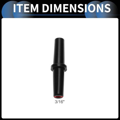 Plastic Hose Barb Fittings, 3/16" Stright Barb Connector Plastic Black, 10 Pcs - style: Straight