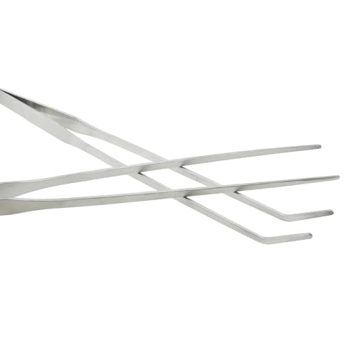 2PCS Aquarium Tools 27cm Extended Aquatic Plant Tweezer Stainless Steel Brushed Aquatic Plant Clip for Medical Use Sewing Gardening