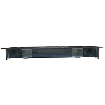 3.0 Wall Mounted Fish Tank Kit with LED Lighting, Built-in Filter System, Modern Space-Saving Design, Complete Accessories Set (Skyline, Black)