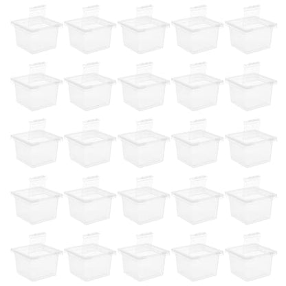 Transparent Reptile Breeding Boxes 2.67X2.16X1.77In Small Feeding Cage Tank for Snakes Lizards Geckos and Insects with Secure Lid for Safe Habitat
