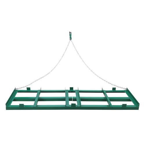48”Lawn Leveling Rake & Driveway Drag Harrow - Heavy-Duty Tow-Behind Tool with 4FT Reinforced Chain - for ATV, UTV, Tractor, Mower - Gravel, Soil, Yard & Landscape Grading