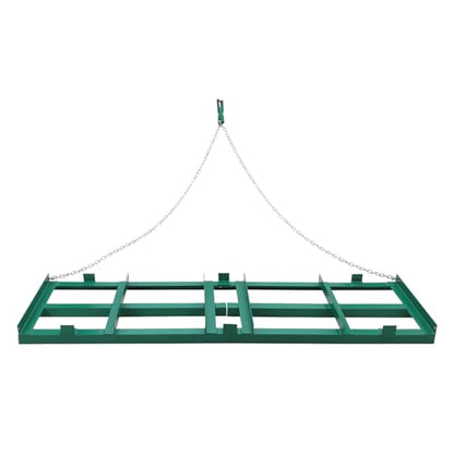 48”Lawn Leveling Rake & Driveway Drag Harrow - Heavy-Duty Tow-Behind Tool with 4FT Reinforced Chain - for ATV, UTV, Tractor, Mower - Gravel, Soil, Yard & Landscape Grading