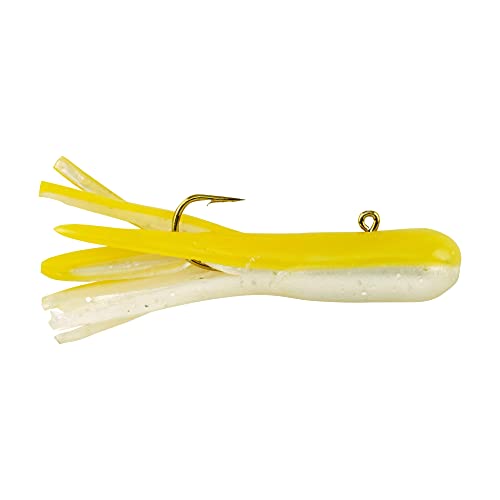 Berkley PowerBait Pre-Rigged Atomic Tubes Fishing Soft Bait - color: Yellow Back, size: 1/32 oz