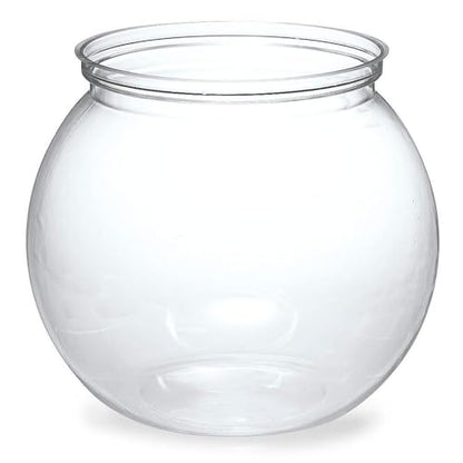 Fun Express Clear Plastic Fish Bowl - Versatile Party Decor for Birthday Parties Events & Creative Displays - Perfect for Centerpieces Favors & Themed Decorations - 1 Piece