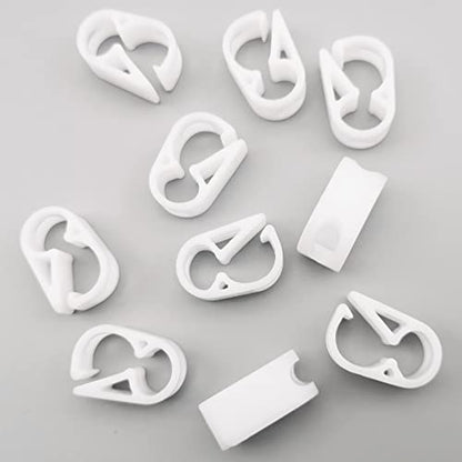 10PCS Plastic Tubing Clamps Unadjustable Flow Control Shut Off Tube Clip Laboratory Industrial Hose Pinch Valve - White - size: for tube OD 1/8''-5/32'' (3-4mm)