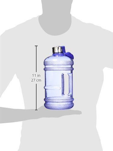 New Wave Enviro Iconic 2.2 Liter BPA Free Water Bottle with Stainless Steel Cap, Integrated Handle for Easy Carrying, Gym and Lifestyle Bottle, 2.2 Liter Capacity, Blue - color: Blue, size: 74.4 Ounces, style: Round