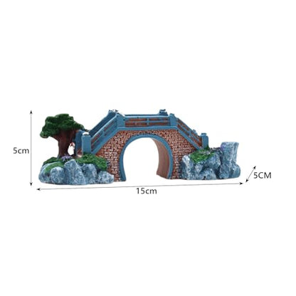 3X Tank Bridge Realistic Bridge Multifunctional Sturdy Crafts Landscaping Accessories Aquarium Decoration for Patio Porch