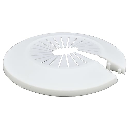 MAGO FAMILY MAGIC Fit 2.95 to 4.49 inch Outer Diameter Flange Water Pipe Cover Decoration White Radiator PP Plastic Escutcheon Collar Plumbing Cover Plates for Wall Pipe, 1 Piece (75-114mm)